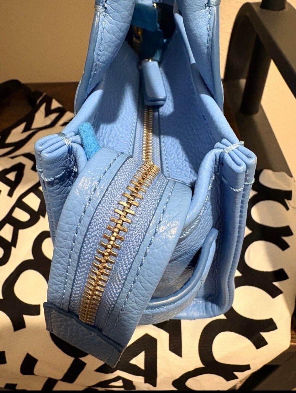 Marc Jacobs Mini Tote Bag in Spring Blue - Picture 6 of 9